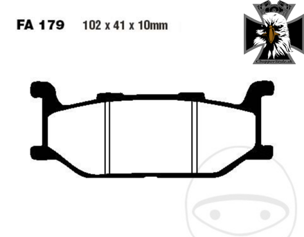 EBC - poloSinter predné brzdové platničky pre Yamaha XVS 650 Drag Star 1997-2007