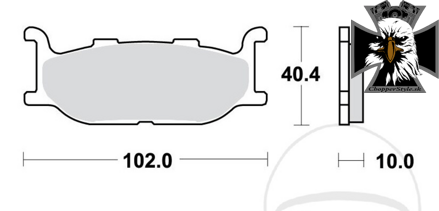 TRW - Sinter SV predné brzdové platničky pre Yamaha XVS 650 Drag Star 1997-2007