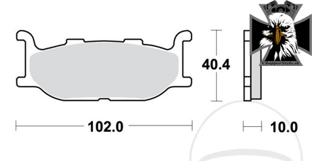 TRW - standard predné brzdové platničky pre Yamaha Drag Star XVS 650 1997-2007