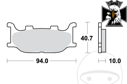 TRW - Sinter SV predné brzdové platničky pre Yamaha Drag Star XVS 1100 1999-2007