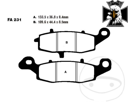 EBC - Standard predné brzdové platničky pre Suzuki VL1500 LC Intruder 2002-2009