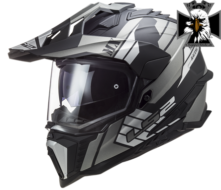 LS2 - Enduro / MX helma na motocykle MX701 EXPLORER ATLANTIS MATT TITANIUM
