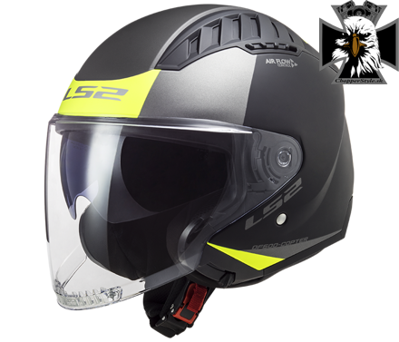 LS2 - Otvorená helma na motocykel OF600 COPTER II URBANE M.BLACK H-V YELLOW-06