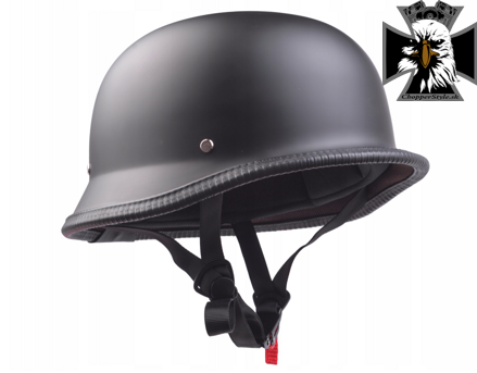 Retro motocyklová helma - matná čierna