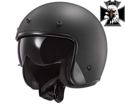 LS2 - Otvorená helma na motocykel OF601 BOB II SOLID čierna matná