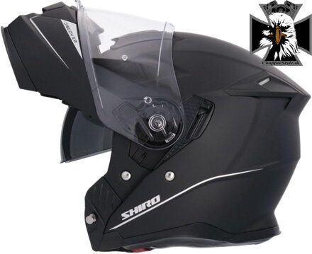 Shiro - Discover vyklápacia helma na motocykel - matná čierna