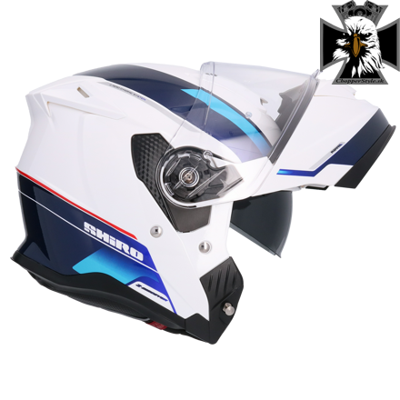 Shiro - Discover vyklápacia helma na motocykel - metalická modrá
