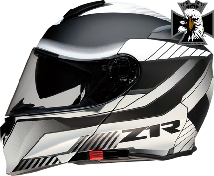 Z1R - Solaris Vyklápacia motocyklová helma - čierna / biela