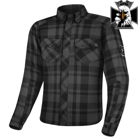 Shima RENEGADE 2.0 - Pánska kevlárová košeľa na moto - čierna / šedá