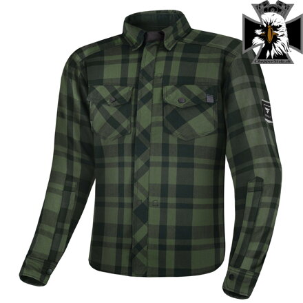 Shima RENEGADE 2.0 - Pánska kevlárová košeľa na moto - zelená