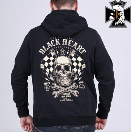 Pánska motorkárska mikina BLACK HEART STARTER HOODIE  