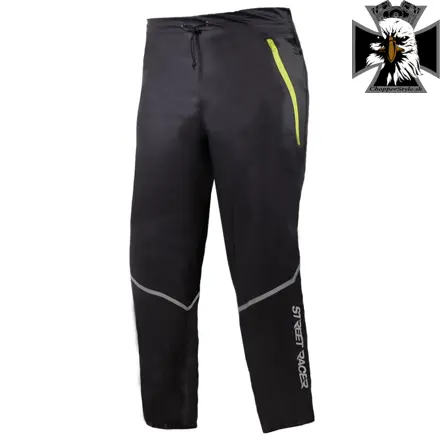 Street Racer - Aqua nepremokavé nohavice na motorku - čierno-fluo - žlté