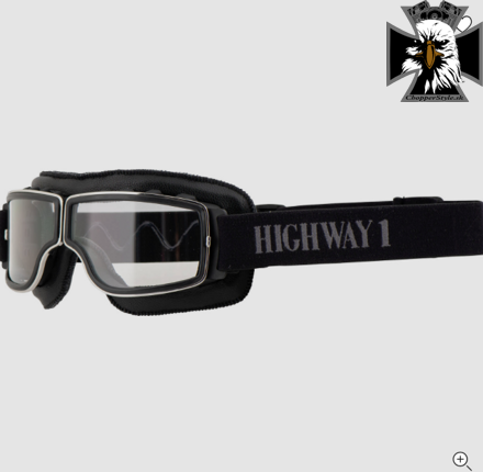 Highway - Retro motorkárske okuliare Chopper - číre