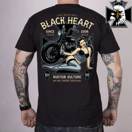 Pánske motorkárske tričko BLACK HEART AVA