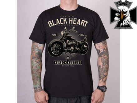 Pánske motorkárske tričko BLACK HEART MOTORCYCLE