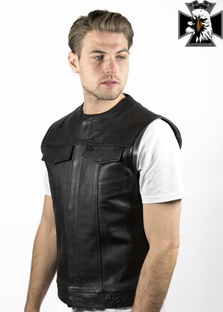 John Doe - kožená motorkárska vesta JOHN DOE MC OUTLAW VEST JDW3002 - veľkosť L