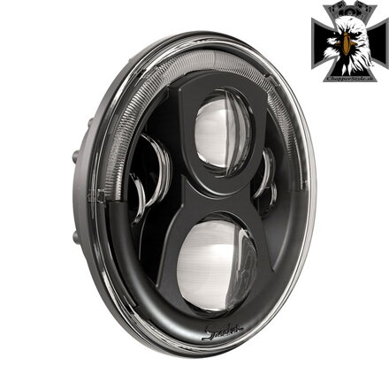 LED čierna parabola do predného svetla s priemerom 7" - 18cm