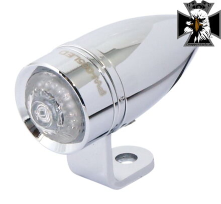 Mono Bullet - Zadné / koncové LED svetlo pre motocykle "E" - chróm