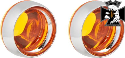 Sklíčka predných a zadných smeroviek pre Honda / Kawasaki - oranžové