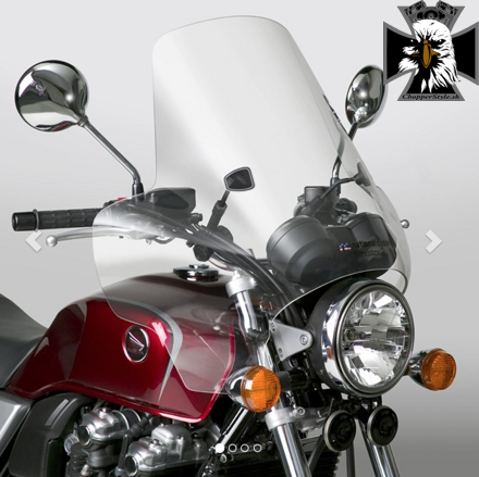 Plexistar - Číre motocyklové plexisklo s deflektormi na ruky od National Cycle