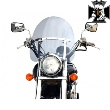 MS - Klasické plexisklo s montážou na riadidlá 22mm pre motocykle 