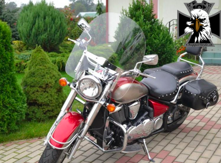 Malé - Akrylové plexisklo pre Yamaha Drag Star XVS 650 Custom (standard - nerez)