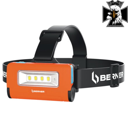 Berner - LED Čelová lampa 2 v 1 s micro USB