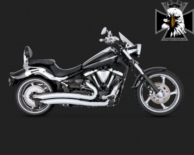 Chrómovaný Vance & Hines výfuk BIG RADIUS 2-INTO-2 PC pre Yamaha