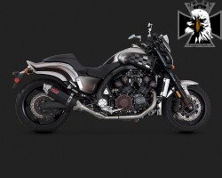 Čierny Vance & Hines výfuk CS One Slip-ons pre Yamaha VMX 1700 ABS Vmax