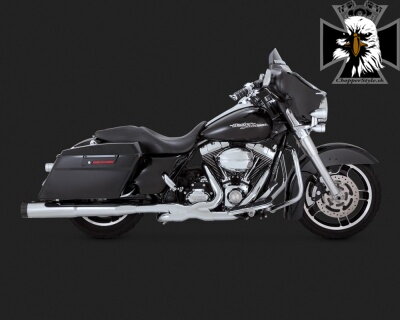 Chromovaný Vance & Hines výfuk HI-OUTPUT CARBON SLIP-ONS pro Harley Davidson