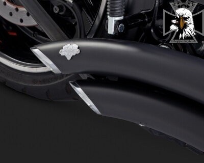 Čierny Vance & Hines výfuk BIG RADIUS 2-INTO-2 BLACK pre Harley-Davidson