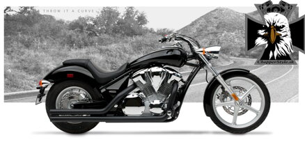 Kompletný výfukový systém American Classic II pre Honda VT 1300CS Sabre (2010-12) - čierna keramika