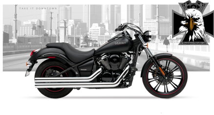 Výfukový systém 3" Big Straight pre Kawasaki Vulcan 900 Custom (2007-13)