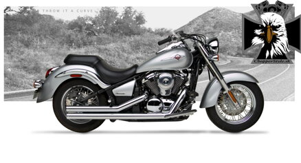 Kompletný výfukový systém American Classic II pre Kawasaki Vulcan 900 Classic (2006-13)