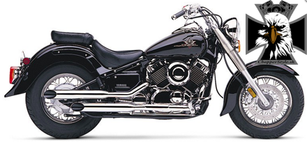 Motocyklové tlmiče výfukov Slip-On Slashcut / COBRA pre  Yamaha Drag Star XVS 650 98-03 / 04-05