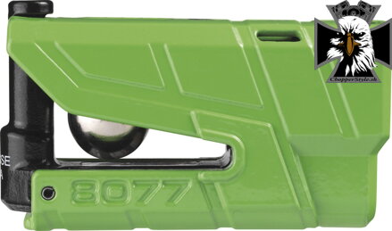 Zámok s alarmom na brzdový kotúč Granit Detecto X Plus 8077 green