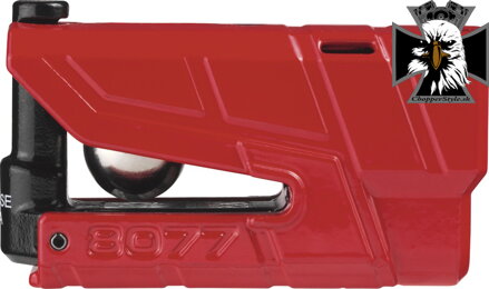 Zámok s alarmom na brzdový kotúč Granit Detecto X Plus 8077 red