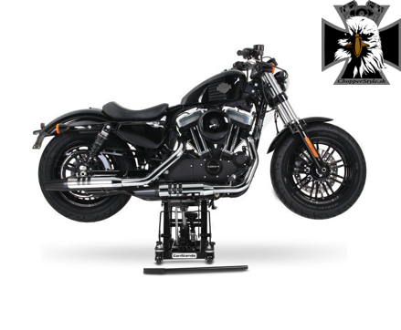Hydraulický zdvihák / stojan na ťažké motocykle a štvorkolky - 680kg - čierny