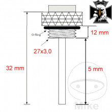 Ukazovateľ teploty oleja JMP 27X3MM alternatíva 7090764 pre Yamaha Virago XV535 1988-2000 Ukazovateľ teploty oleja JMP 27X3MM alternatíva 7090764 pre Yamaha Virago XV535 1988-2000