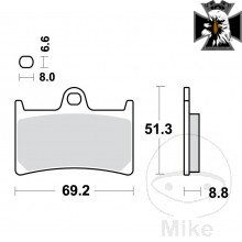 Brzdové doštičky Carbon CRQ TRW pre Yamaha MT09 / FZ09 RN29 2013-2016 Brzdové doštičky Carbon CRQ TRW pre Yamaha MT09 / FZ09 RN29 2013-2016