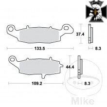 Brzdové doštičky SINT TRQ TRW alternatíva 7321730 pre Kawasaki Vulcan VN800 1995-2006 Brzdové doštičky SINT TRQ TRW alternatíva 7321730 pre Kawasaki Vulcan VN800 1995-2006
