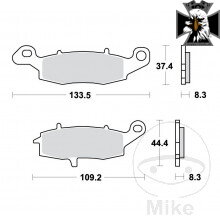 brzdové doštičky SINT TRQ TRW alternatíva 7321755 pre Suzuki Intruder VL800 2010-2017 brzdové doštičky SINT TRQ TRW alternatíva 7321755 pre Suzuki Intruder VL800 2010-2017