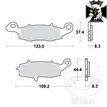 Brzdové doštičky SINT TRQ TRW alternatíva 7321755 pre Kawasaki Vulcan 1600 2003-2008 Brzdové doštičky SINT TRQ TRW alternatíva 7321755 pre Kawasaki Vulcan 1600 2003-2008