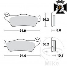Brzdové doštičky Standard TRW Alternative: 7324247 pre BMW R1200GS 2004-2007 (72kw verzia)