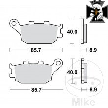 Brzdové doštičky Standard TRW Alternative: 7375157  pre Honda VT1300 CX Fury 2010-2015