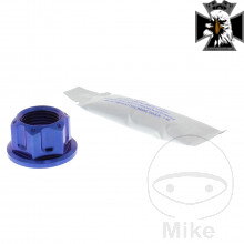 Matica M18X1.50 mm 24 mm Titan modrý pre Honda VT750 DC RC48 Black Widow 2000-2003