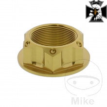 Matka krku riadenia M24X1.00 mm Alu zlatý pre Honda VT1300 CX Fury 2010-2015 Matka krku riadenia M24X1.00 mm Alu zlatý pre Honda VT1300 CX Fury 2010-2015