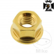 Matka reťazového kolieska M8X1.25 mm nerez V4A zlatý Pre Yamaha Midnight Star XVS 950 2009-2015 Matka reťazového kolieska M8X1.25 mm nerez V4A zlatý Pre Yamaha Midnight Star XVS 950 2009-2015