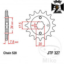Predné ozubené koliesko 13Z typ reťaze 520 šírka vnútorného ozubenia 5mm s rozstupom 17.5/20 pre Kawasaki Vulcan VN1500 1999-2005 Predné ozubené koliesko 13Z typ reťaze 520 šírka vnútorného ozubenia 5mm s rozstupom 17.5/20 pre Kawasaki Vulcan VN1500 1999-2005