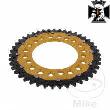 Rozeta Dual 43Z typ 525 zlatá ZF vnútorný priemer 112 rozstup dier 138 pre Honda VT750 DC RC48 Black Widow 2000-2003 Rozeta Dual 43Z typ 525 zlatá ZF vnútorný priemer 112 rozstup dier 138 pre Honda VT750 DC RC48 Black Widow 2000-2003